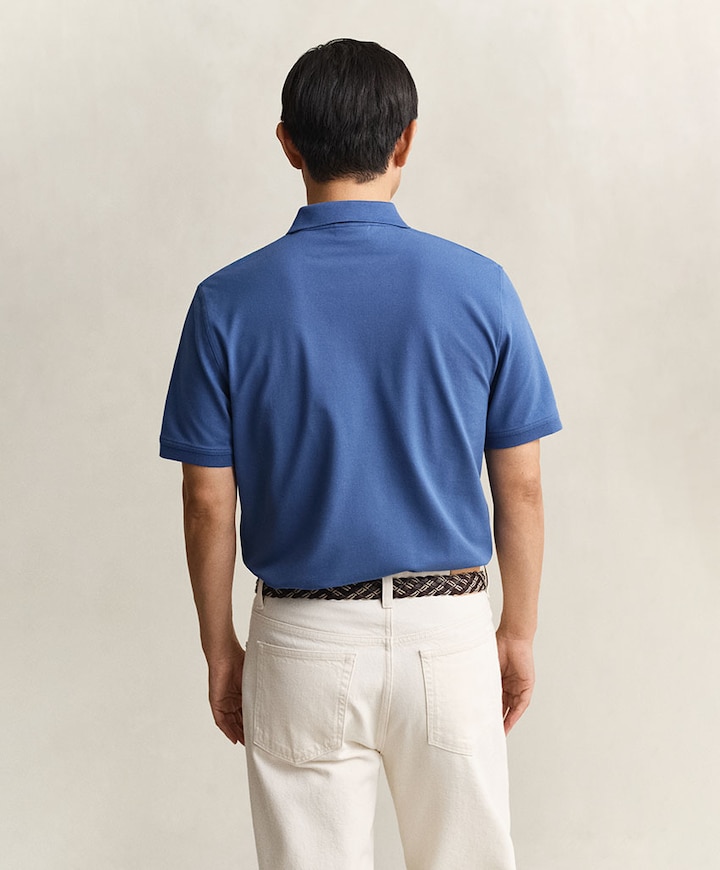Heren polo blauw