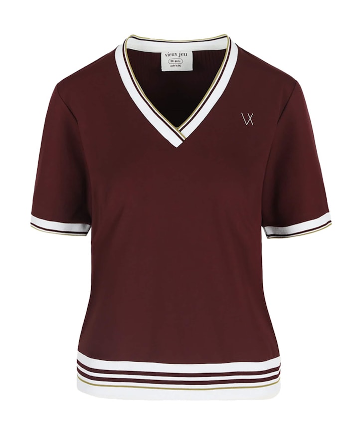 Dames t-shirt bordeaux