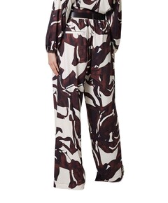 Wijd met design & RIEM broek bruin