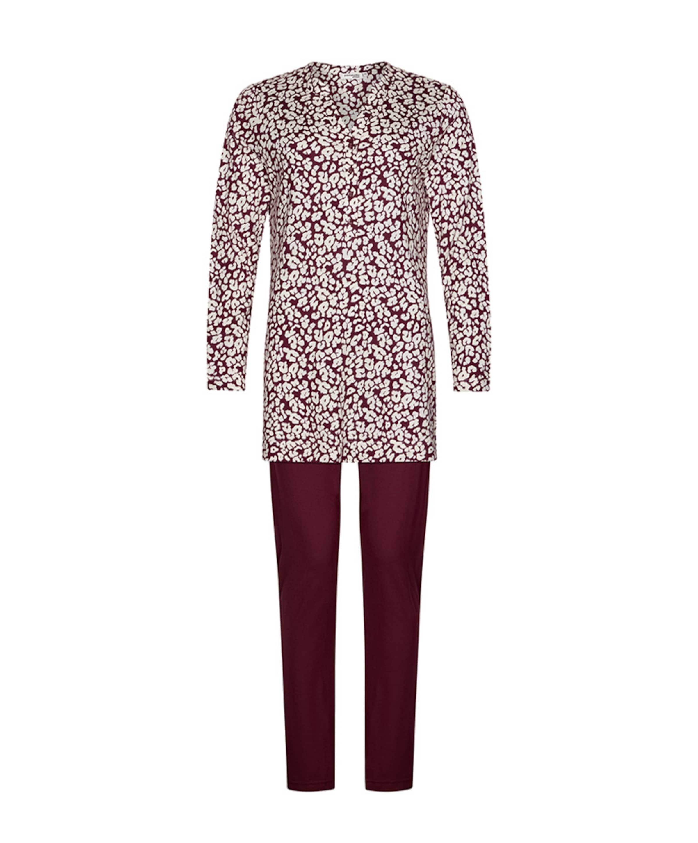 Dames pyjamaset bordeaux