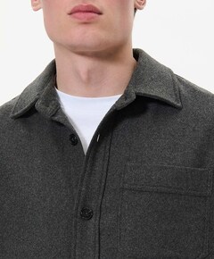 Heren overshirt grijs