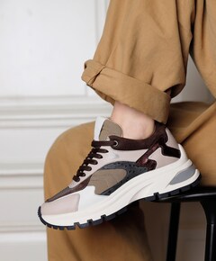 Liz Leighton dames sneakers beige