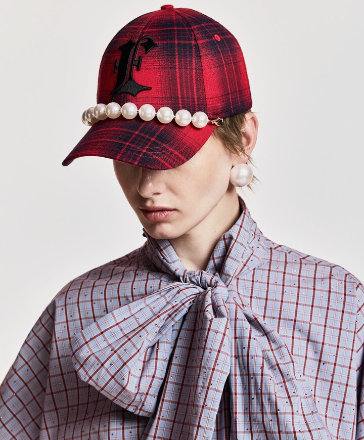 Dames cap rood