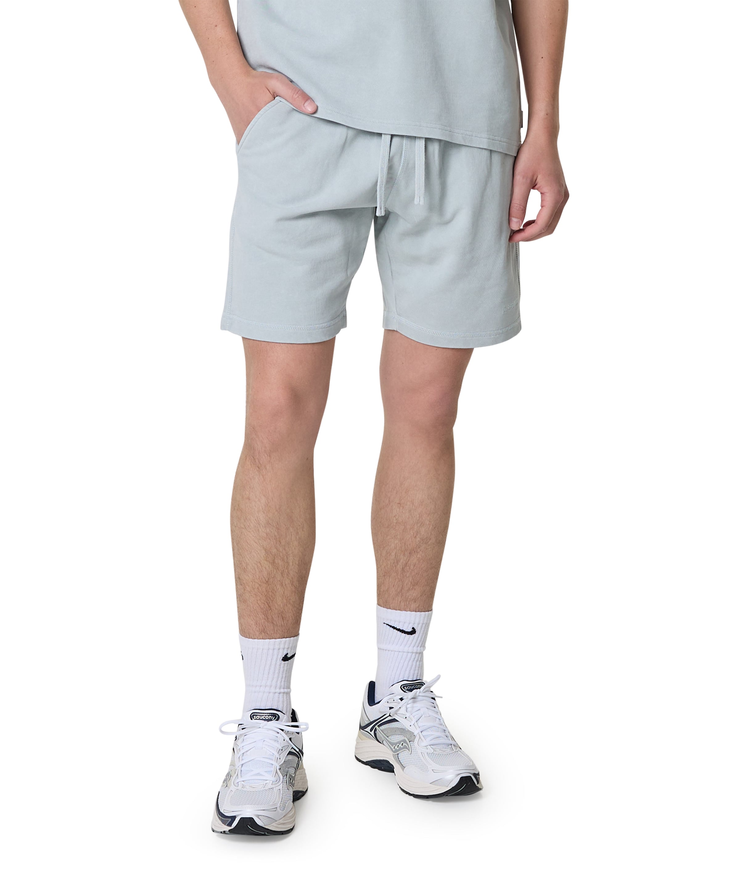 DYED SHORT SWEAT PANTS heren korte broek groen