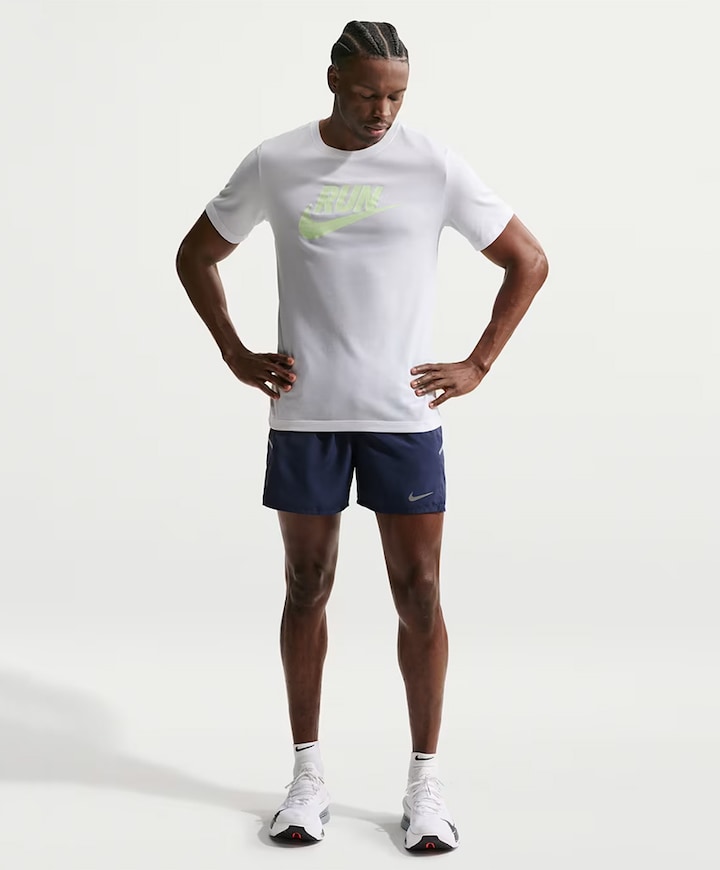 Nike Miler Men's Dri-fit 5i Brief-l heren shorts blauw
