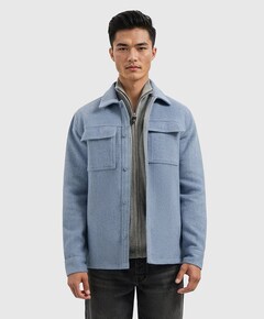 Heren overshirt blauw