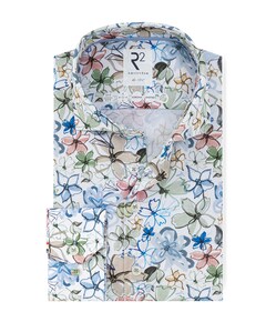 Heren overhemd lange mouw multicolor