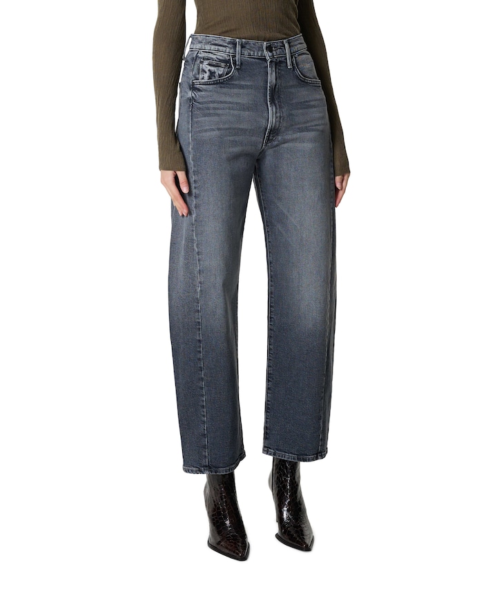 The half pipe flood dames jeans grijs