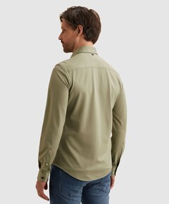 Heren overhemd lange mouw groen