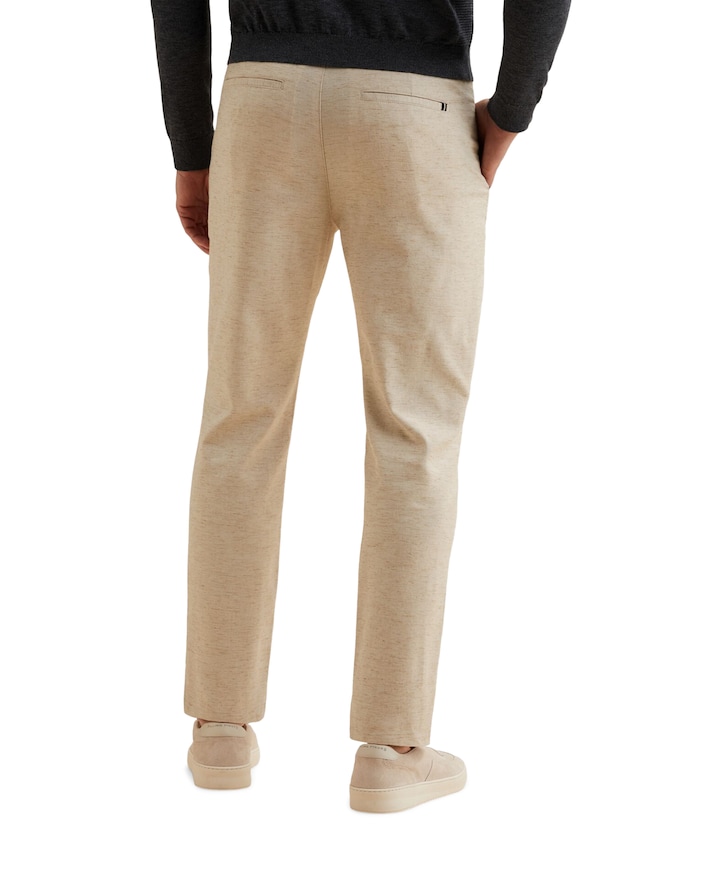 V35 RELAXED CHINO LINEN STRETCH heren broek beige