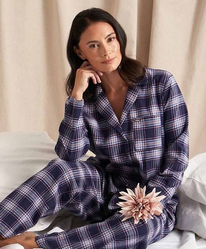 Dames pyjamaset blauw