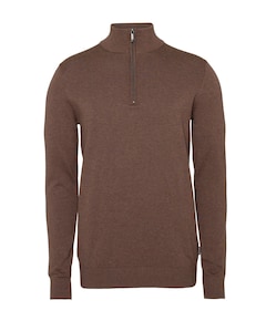 Trui met rits bruin