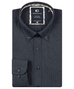 Heren overhemd lange mouw blauw