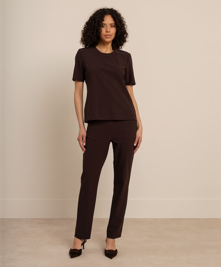 Dames T-shirt bruin