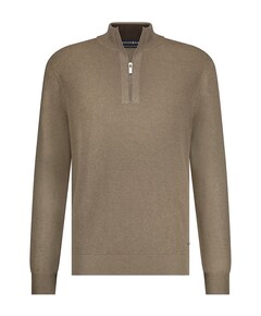 Heren trui met rits beige