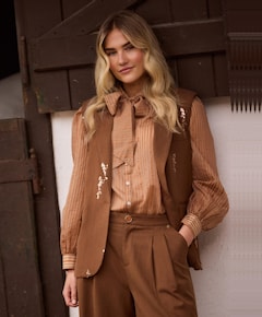 Dames gilet bruin