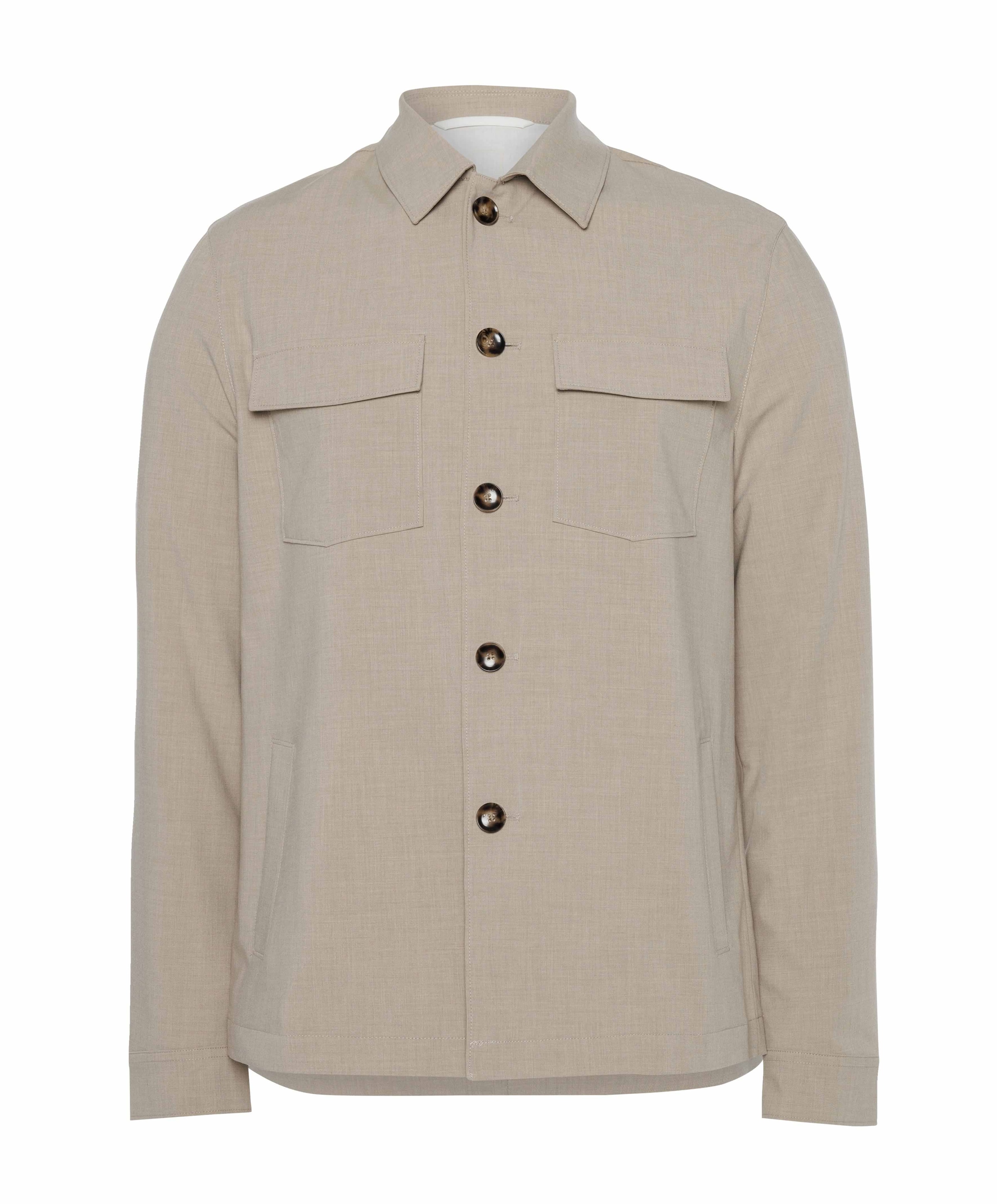 Heren overshirt beige