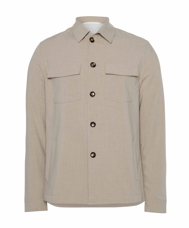 Heren overshirt beige