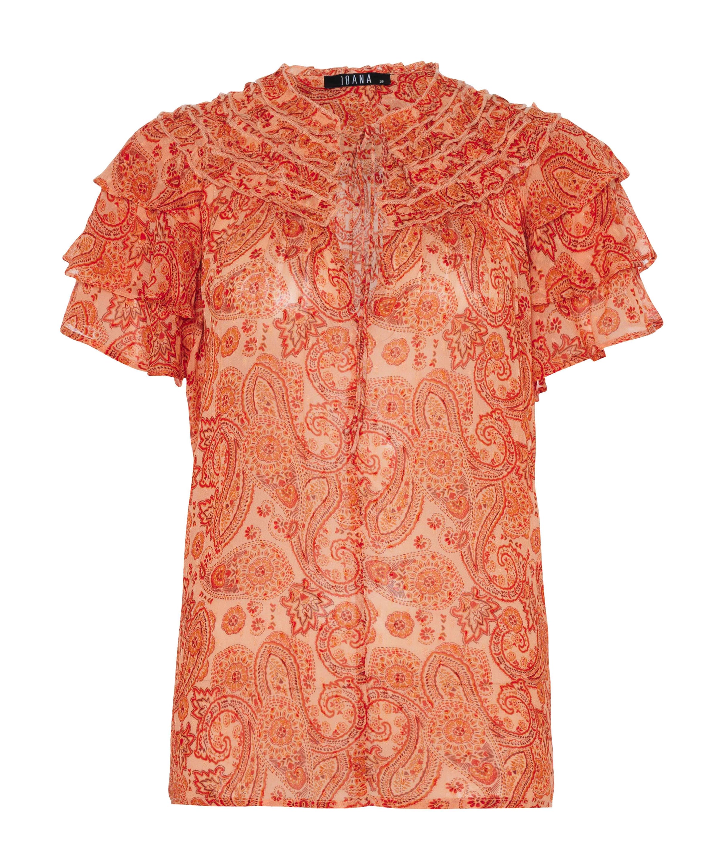 Dames blouse oranje