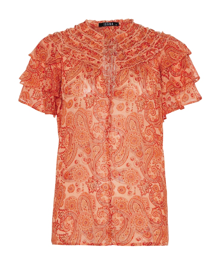 Dames blouse oranje