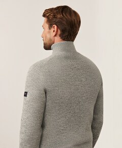 Trui met rits grijs