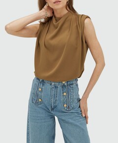 Dames top beige