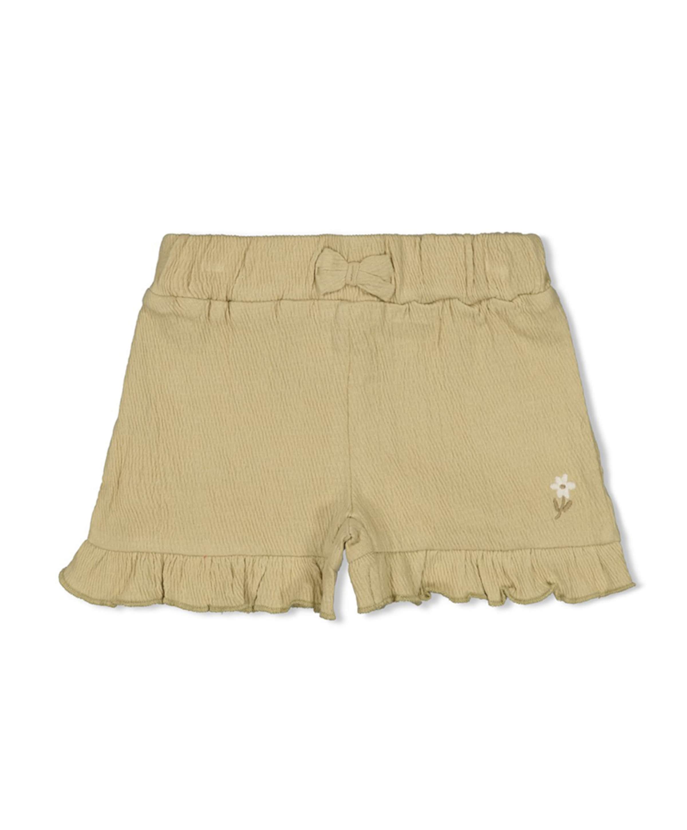 crinkle ruches AOP meisjes korte broek groen