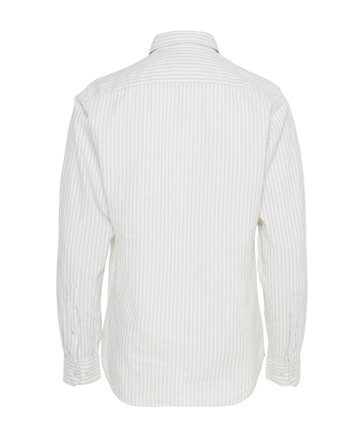 Heren overhemd lange mouw beige