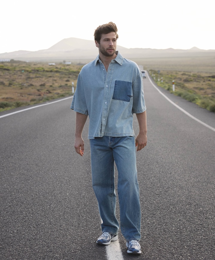 Boxcar Straight Leg Denim heren jeans blauw