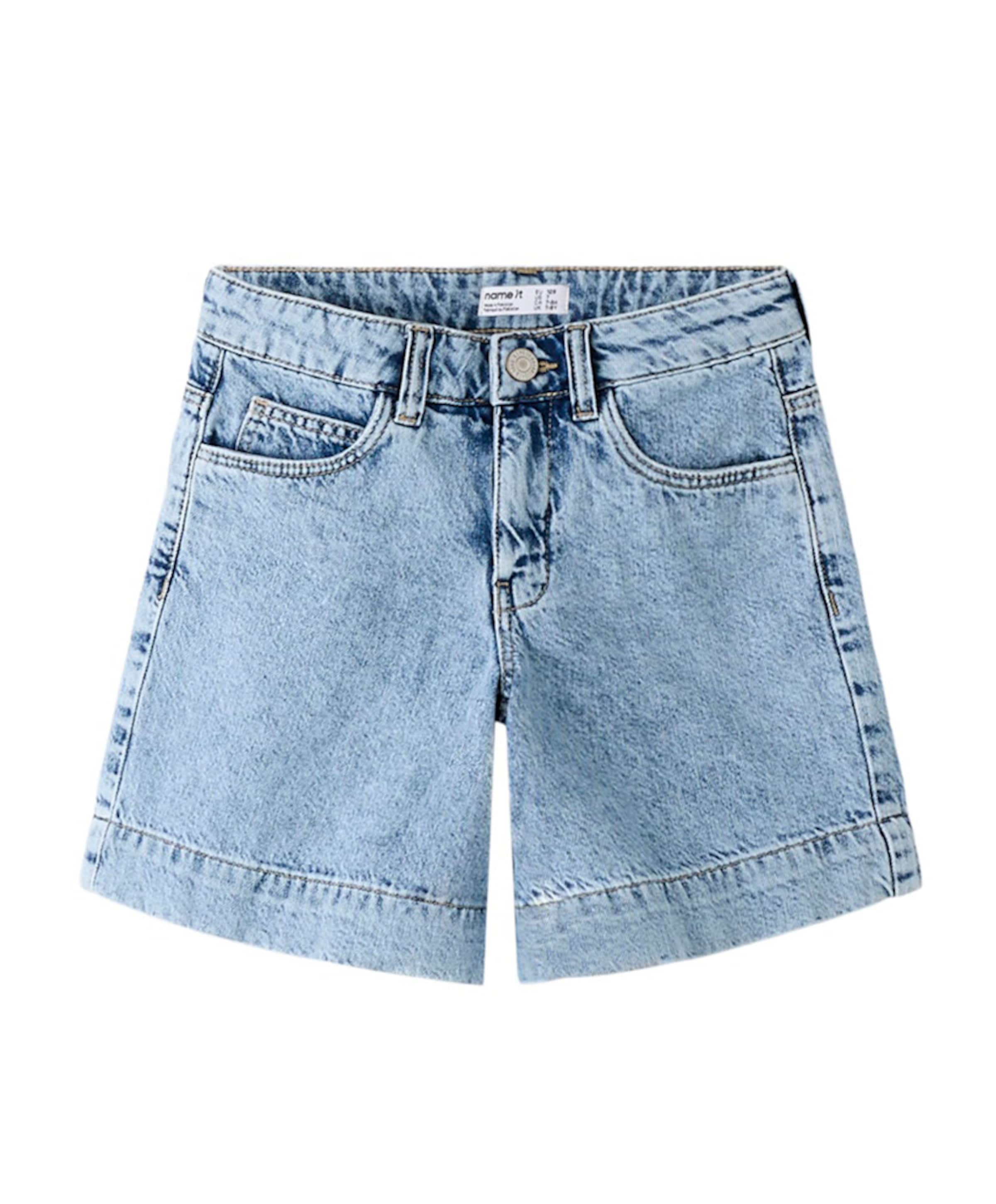 NKFROSE DNM LONG 2072-MJ J meisjes korte broek blauw