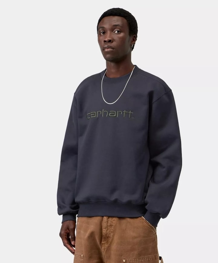 Heren sweater blauw