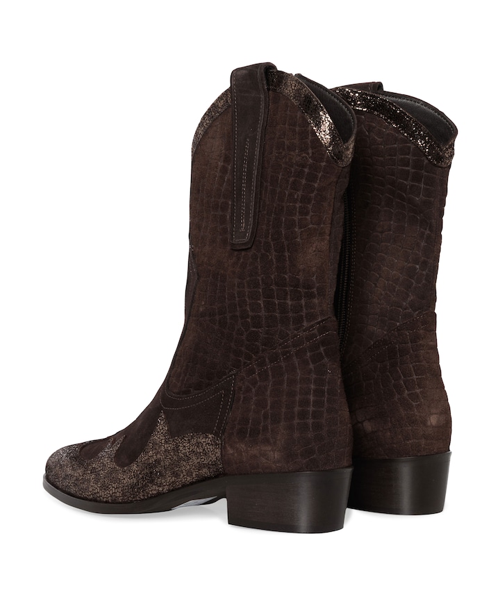 dames westernlaarzen beige