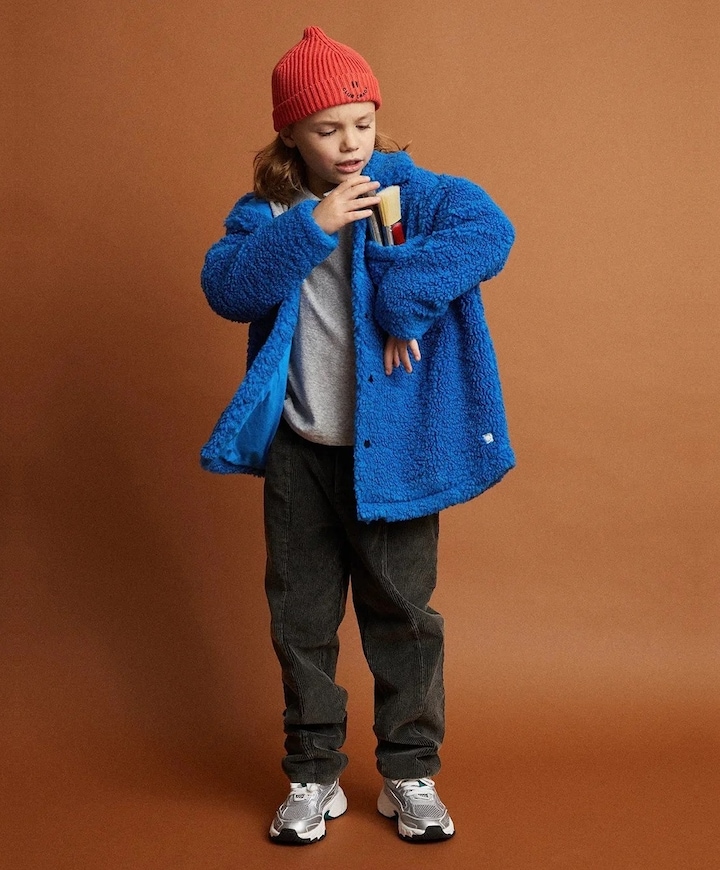 Corduroy Washed jongens broek grijs