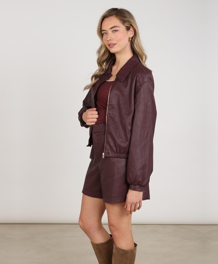 Dames jas bordeaux