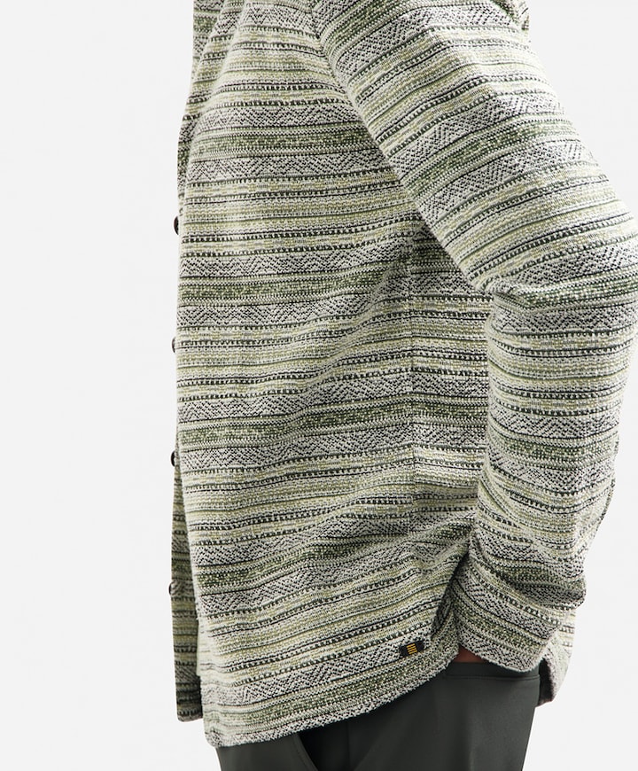 Heren overhemd lange mouw groen