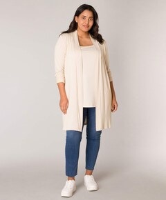 Dames vest beige