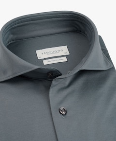 Heren overhemd lange mouw blauw