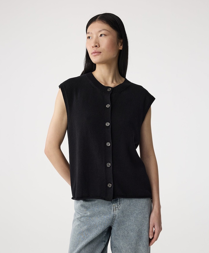 Dames vest zwart