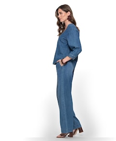 Wide dames jeans blauw