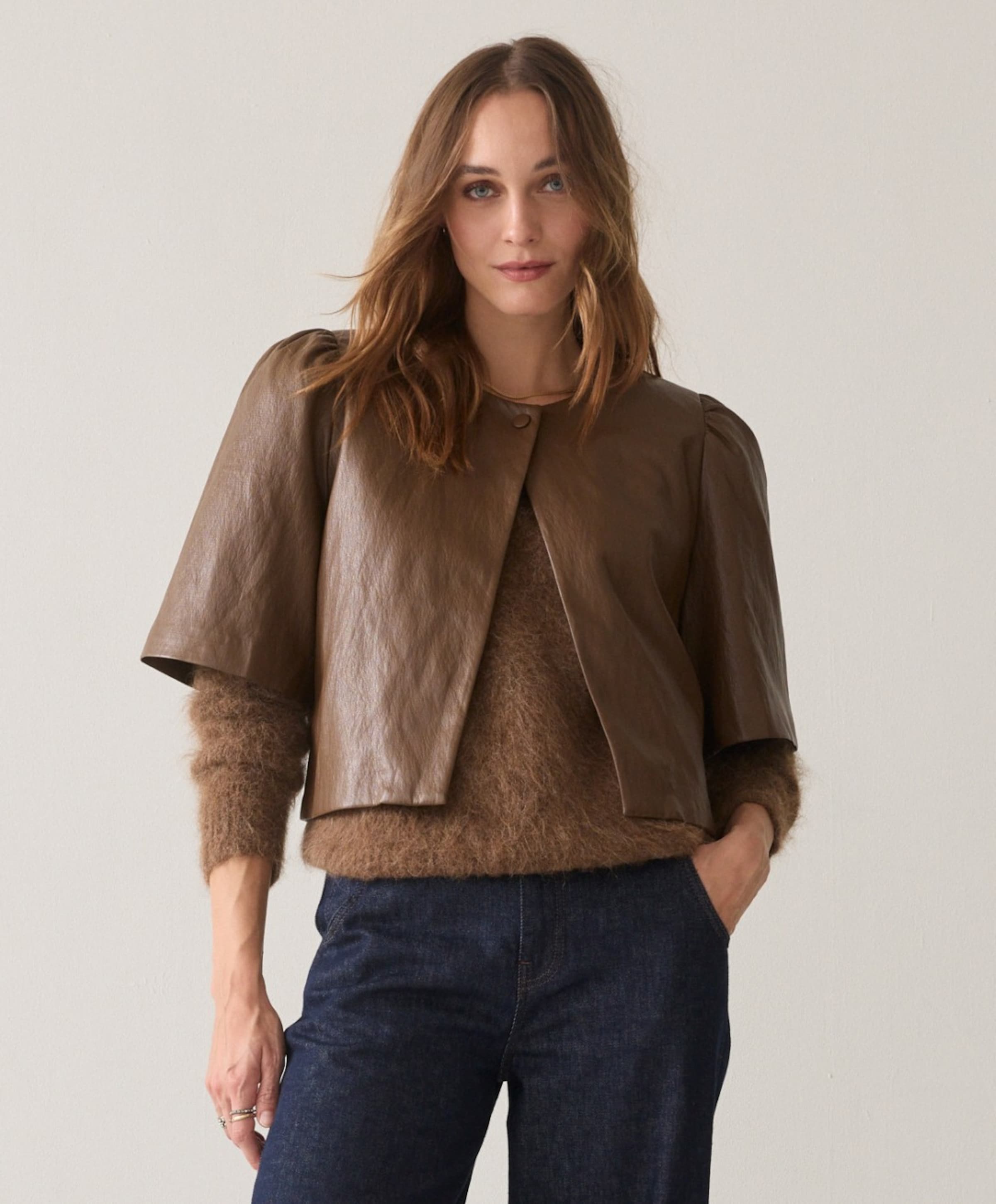Dames blouse bruin