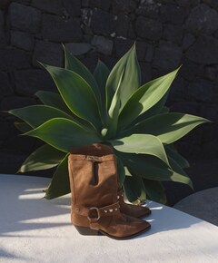 Rustic dames enkellaarzen bruin