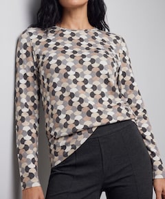 Dames longsleeve beige