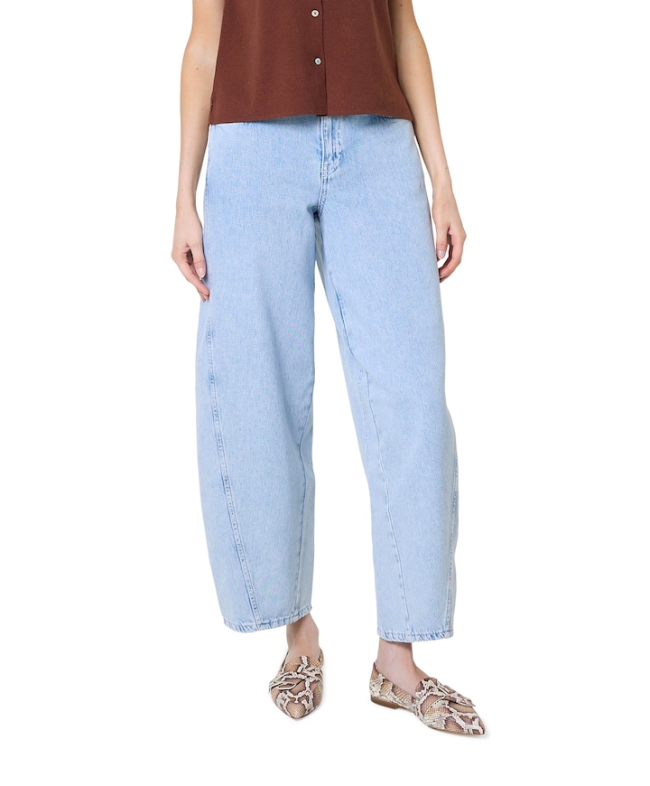 Becca (Barrel) - D1 dames jeans blauw