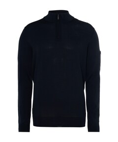 Heren trui met rits blauw