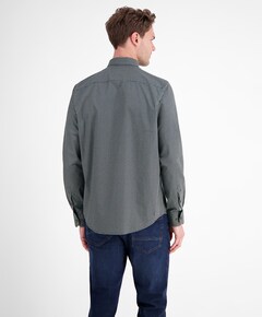 Heren overhemd lange mouw beige