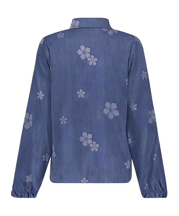 Dames blouse blauw