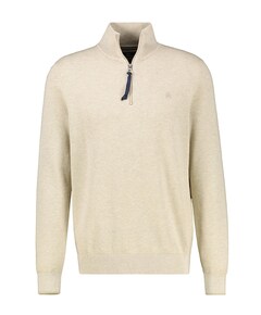 Heren trui met rits beige