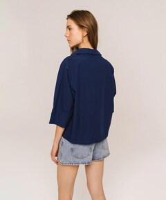 Dames blouse blauw