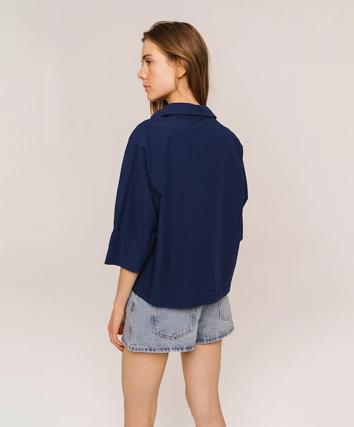 Dames blouse blauw