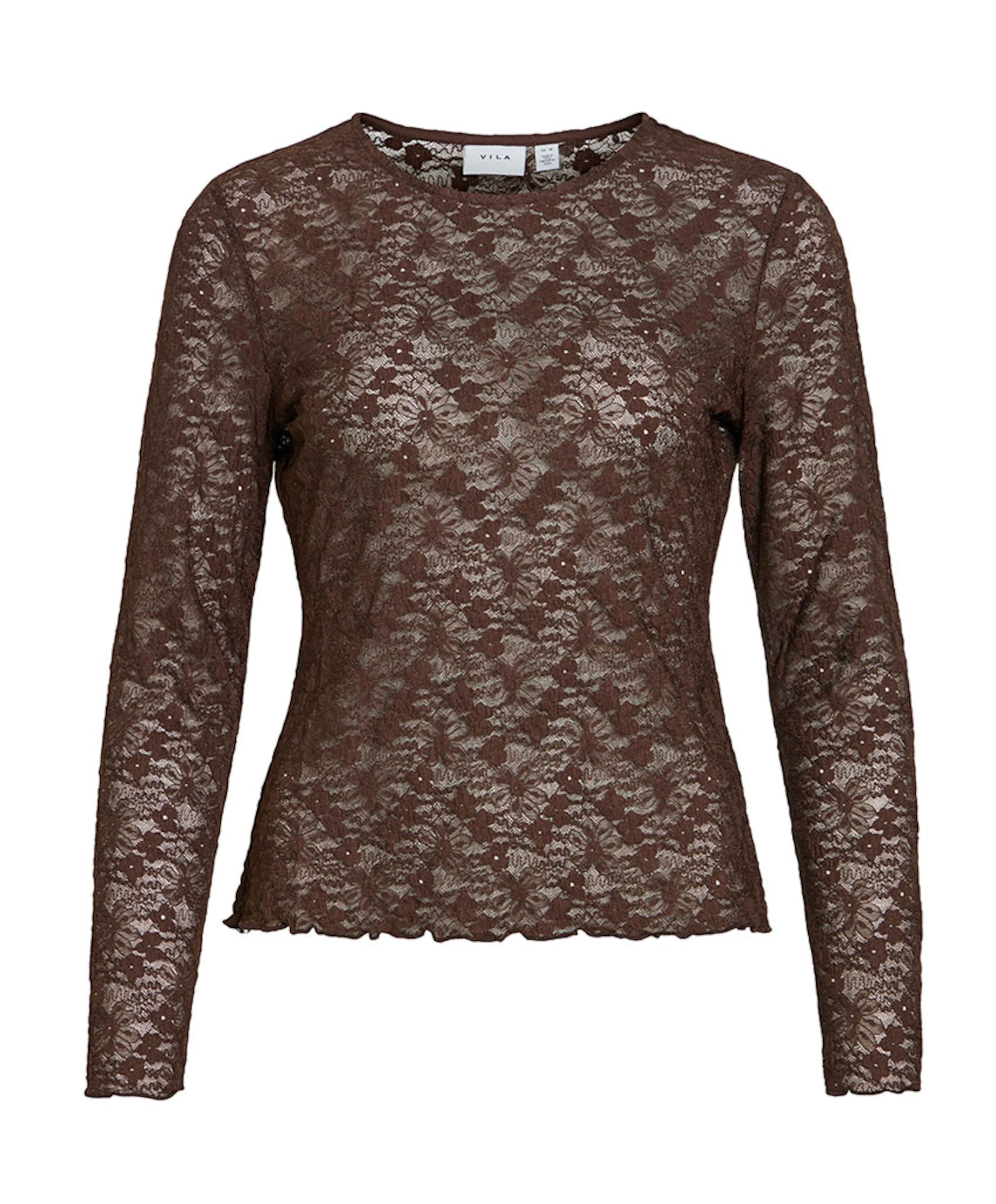 Dames longsleeve bruin